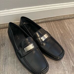 Coach Black Leather Loafers